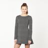 Stickad jacquard rutig – svart/vit,  thumbnail number 5