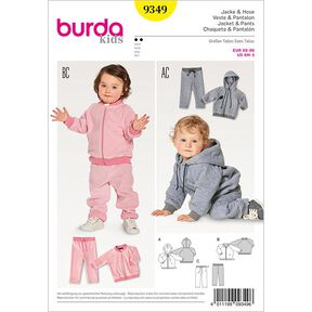 Babyjacka | Blusjacka | Byxor, Burda 9349 | 68 - 98, 