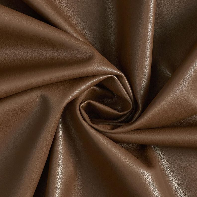 Konstläder med velourbaksida  – mörkbrun,  image number 1