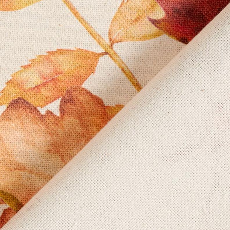 Dekorativt tyg halvpanama återvunnet Höstlöv – natur,  image number 4