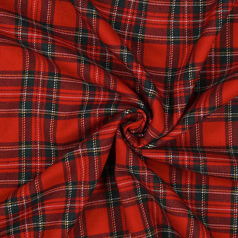 Skotskrutig Tartan Små rutor – rött,  image number 2