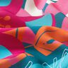 Viskos Voile stora blommor kantdesign Panel – petrol,  thumbnail number 6