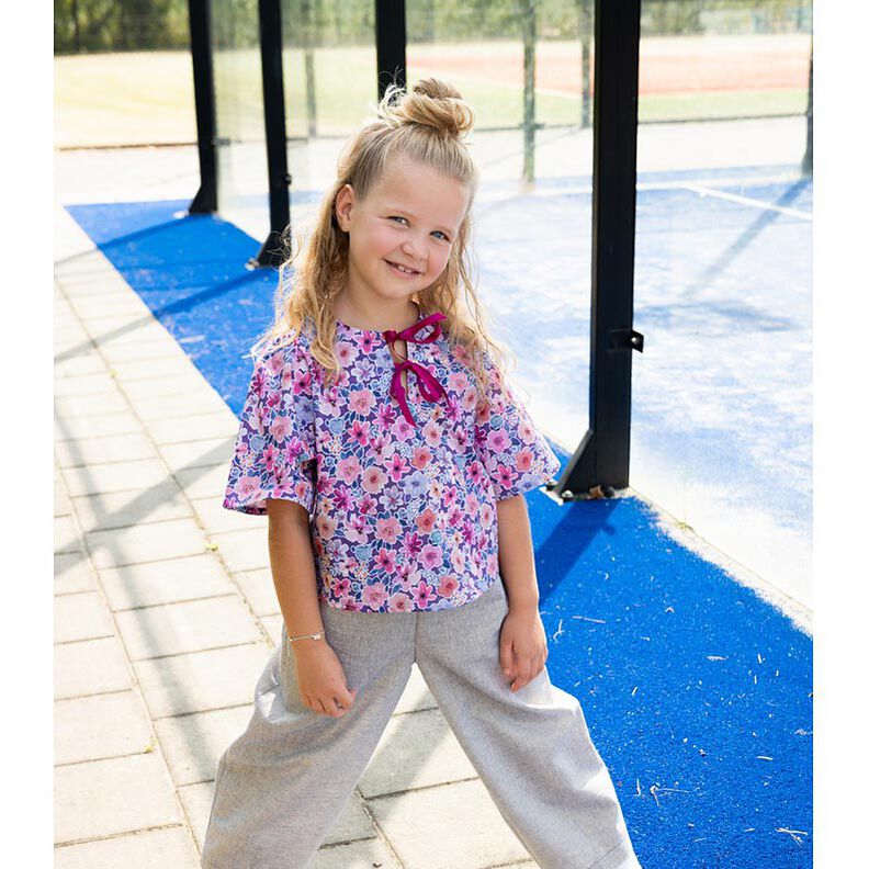 Bomullspoplin blommor | Poppy Fabrics – svartblå,  image number 6