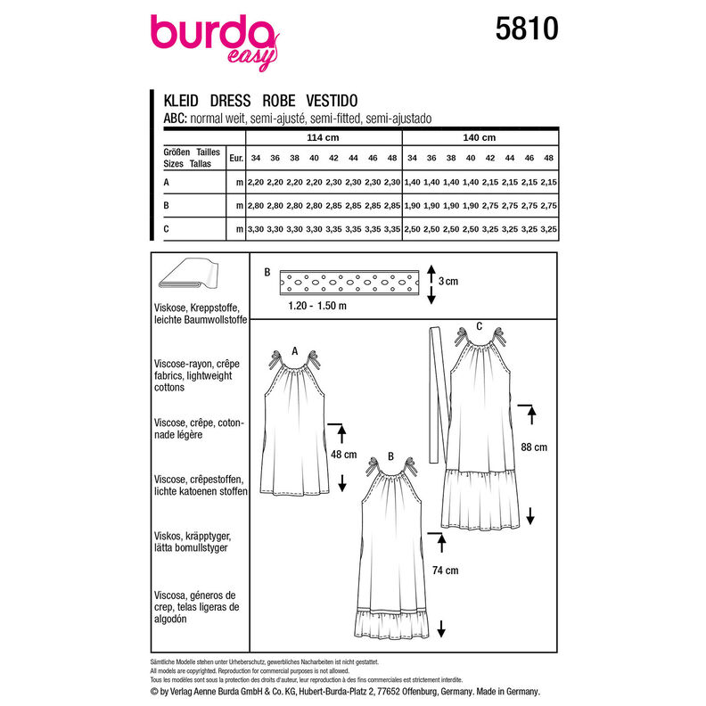 Klänning | Burda 5810 | 34-48,  image number 12