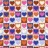 Bomullspoplin diamanthjärtan | Poppy Fabrics – elfenbensvit/kungsblå,  thumbnail number 1