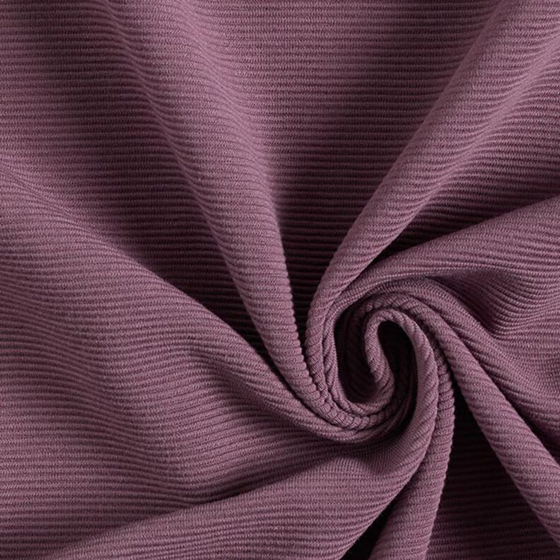 Ottoman-ribbad jersey enfärgad – aubergine,  image number 1