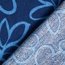 Viskos-crepe abstrakta blommor – marinblått/kungsblått,  thumbnail number 4