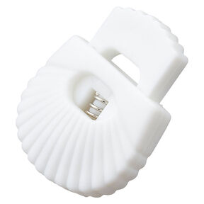 Snörstopp Mussla [Öppning: 8 mm] – vit, 