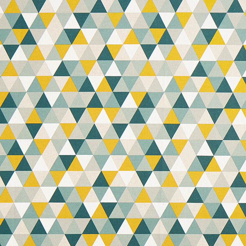 Dekorationstyg Halvpanama Trianglar – grön,  image number 1