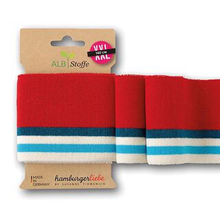 GOTS Ekologiska stickade muddar CUFF ME COLLEGE [140 cm | 7,5 cm] | Albstoffe | Hamburger Liebe, 