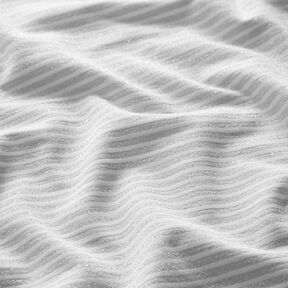 Jersey smala glitterränder – vit/silvermetallic, 