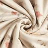 Stretchvelour med sherpabaksida, fina blommor | Katia Fabrics – natur,  thumbnail number 4