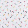 Fin bomullsbatist Broderade blommor | Poppy Fabrics – vit/neonorange,  thumbnail number 1