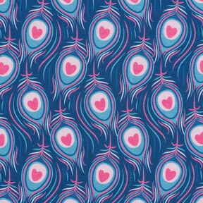 Bomullsjersey Pavo | Stoff&Liebe – kungsblått/intensiv rosa, 