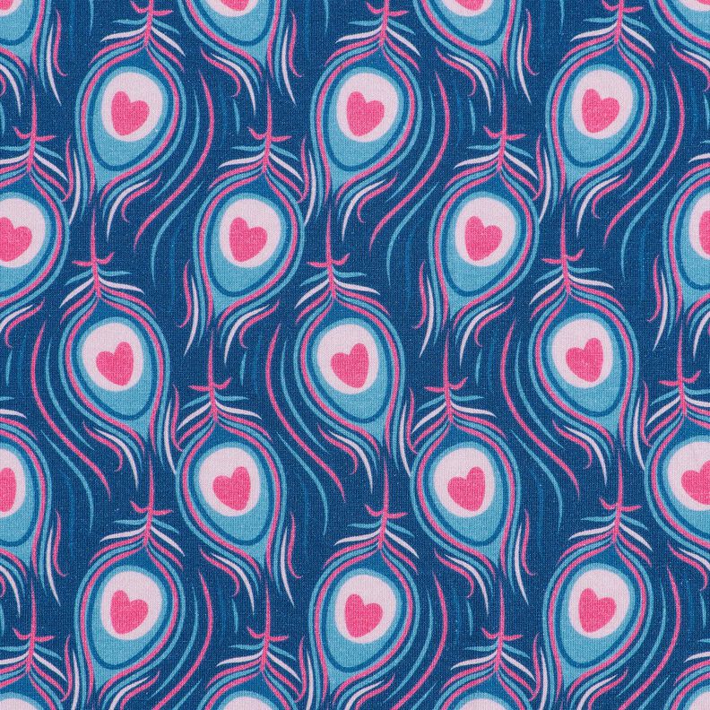 Bomullsjersey Pavo | Stoff&Liebe – kungsblått/intensiv rosa,  image number 1