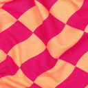 Softsweat vågiga rutor | Poppy Fabrics – intensiv rosa/persikofärgad, 