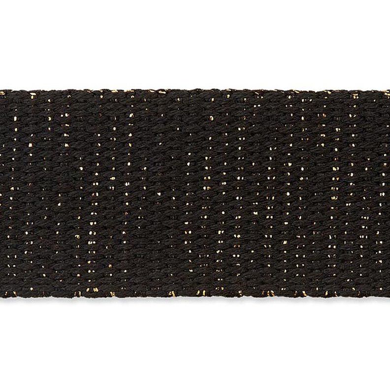 Väskband/bältesband [ 30 mm ] – svart/guld,  image number 1