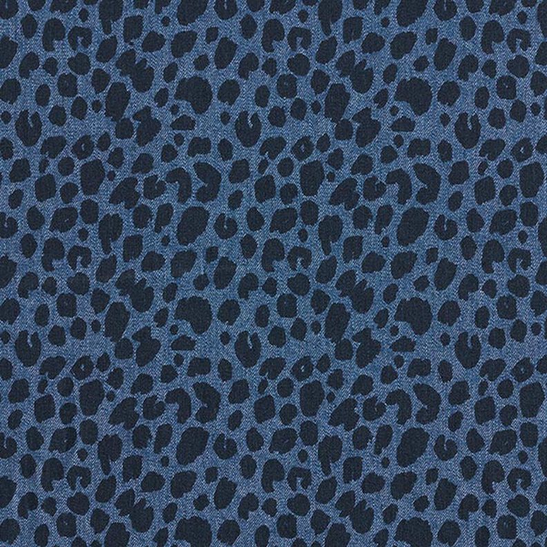 stretchjeans leopardmönster – jeansblå,  image number 1