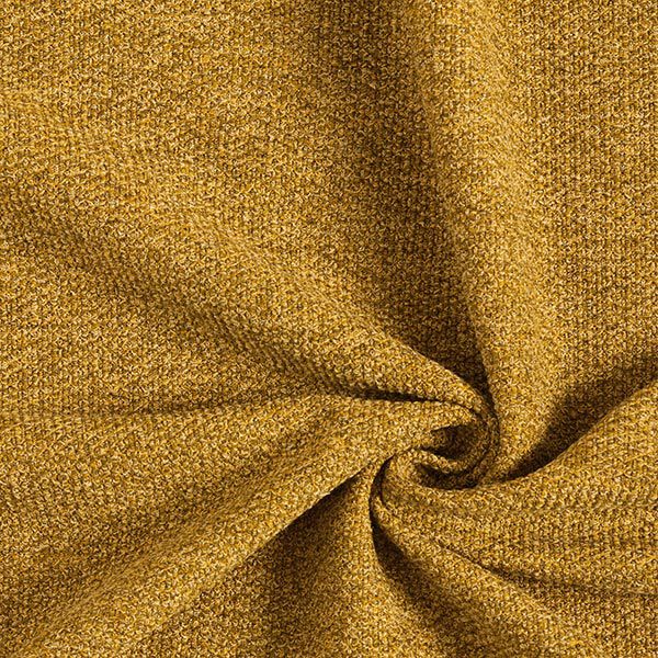 stickad bouclé melange – senap,  image number 1