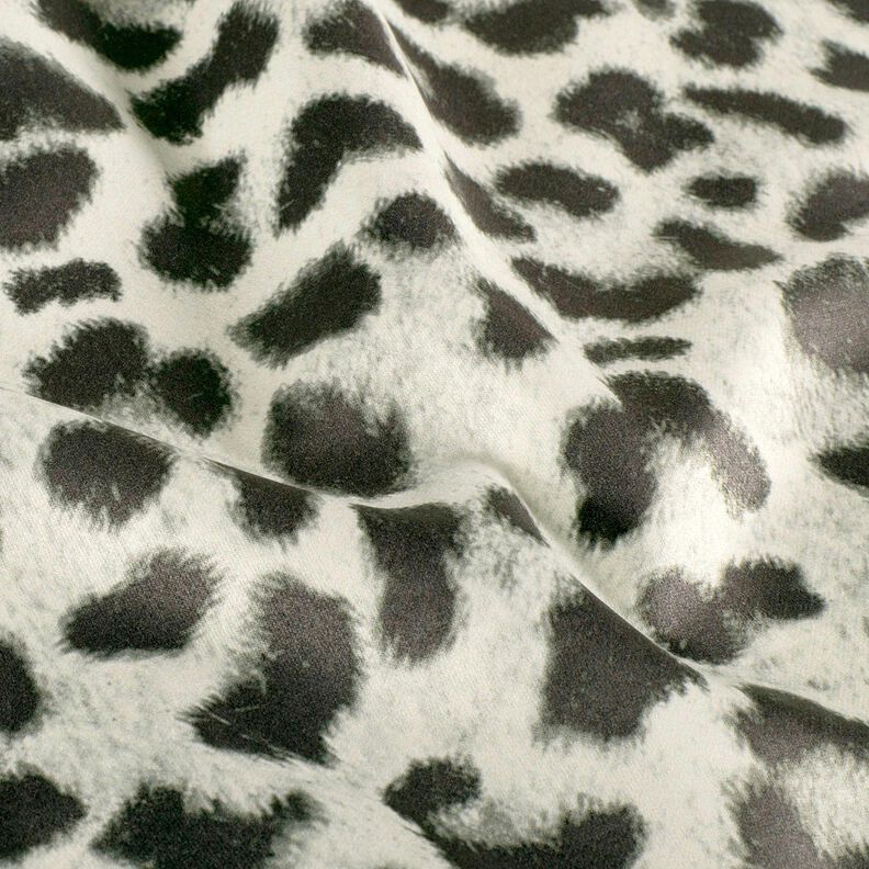 snöleopard i stretchvelour – elfenbensvit/svart, image number 2