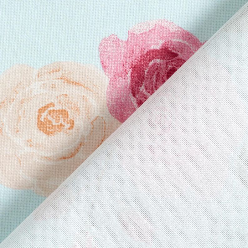 Behandlad bomull romantiska rosor – babyblått,  image number 5