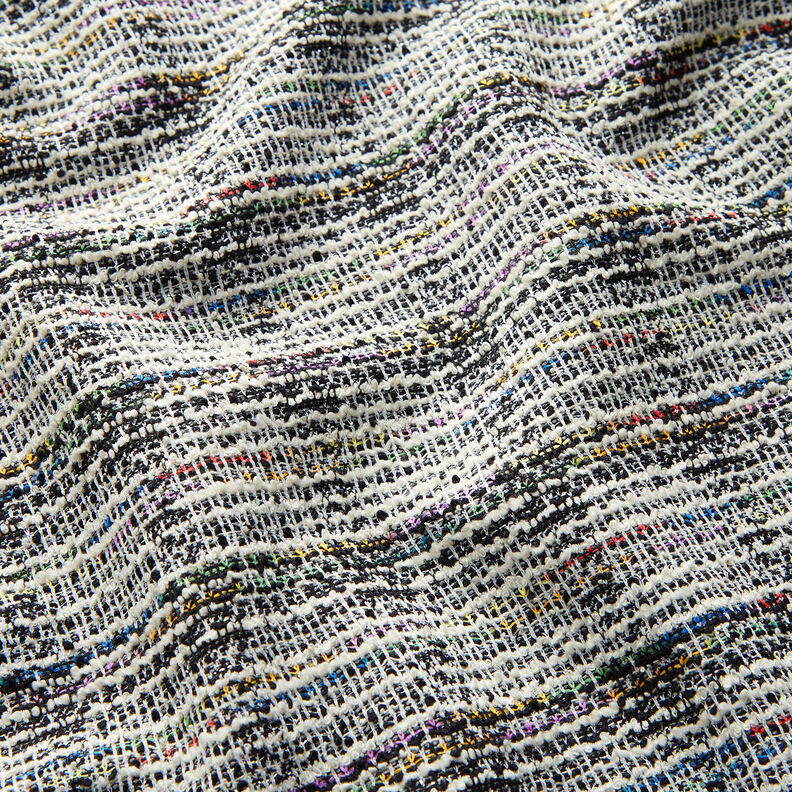 Jacquard Jersey glitterbouclé – svart,  image number 3