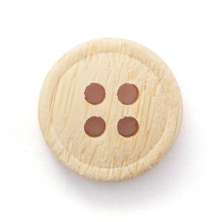Bambuknapp 4 hål  – beige, 