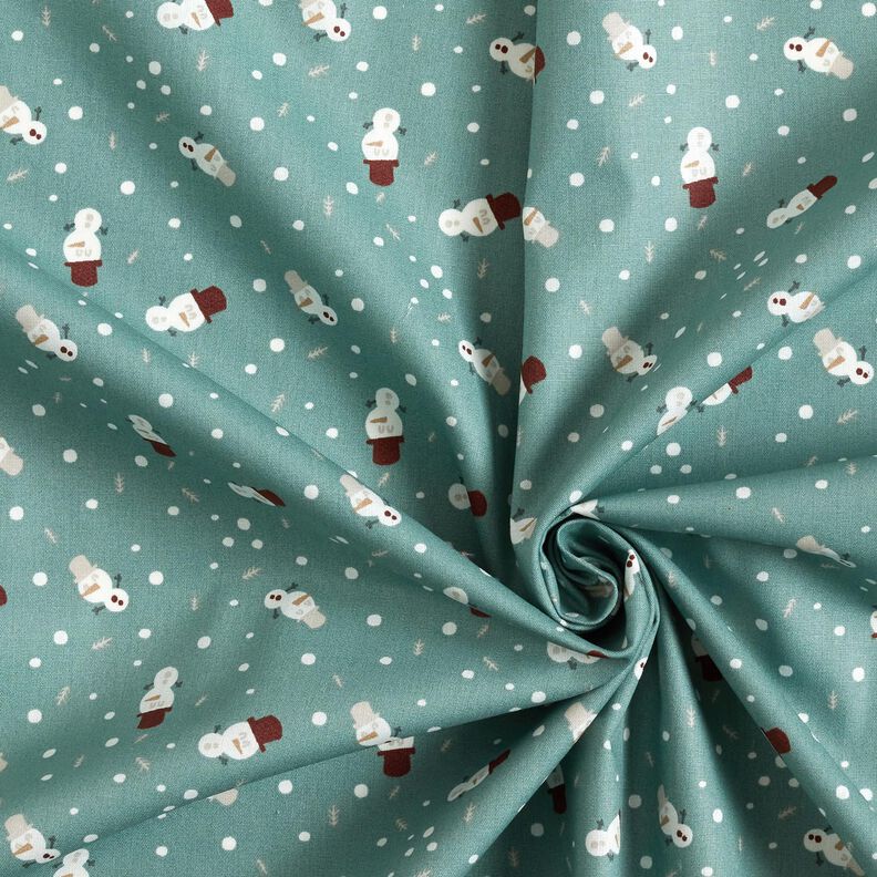 Bomullstyg Poplin Söta snögubbar – vass,  image number 3