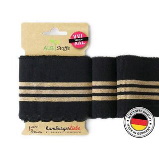 EKOLOGISKA STICKADE MUDDAR CUFF ME WAVE GLAM  [140 CM | 8 CM]  | Albstoffe | Hamburger Liebe, 