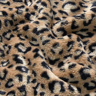 Mysfleece leopardmönster – mellanbrunt, 