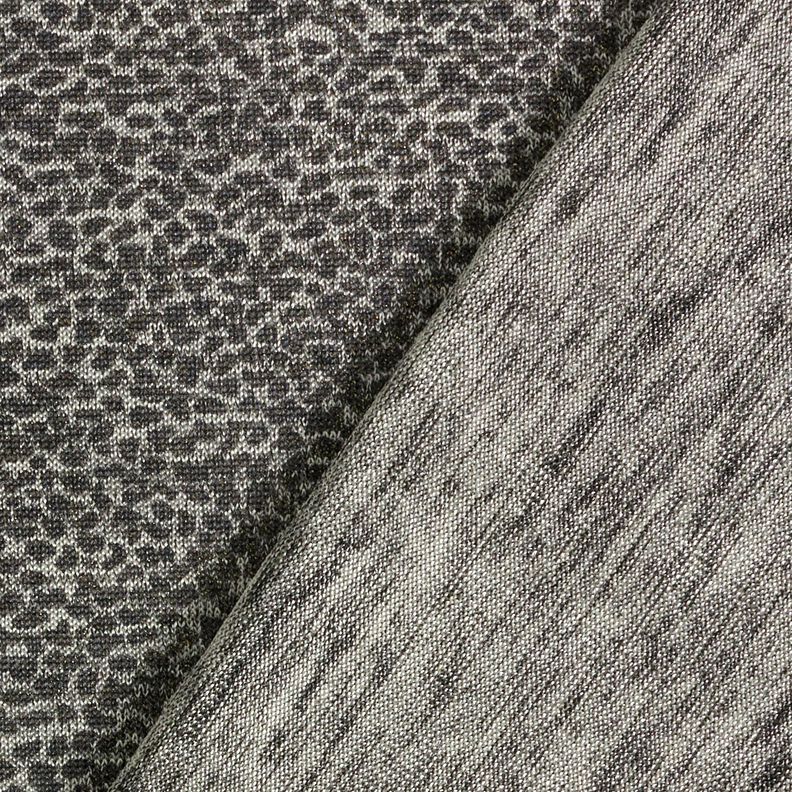 Jacquardjersey leopardmönster – guldmetallic/grått,  image number 3