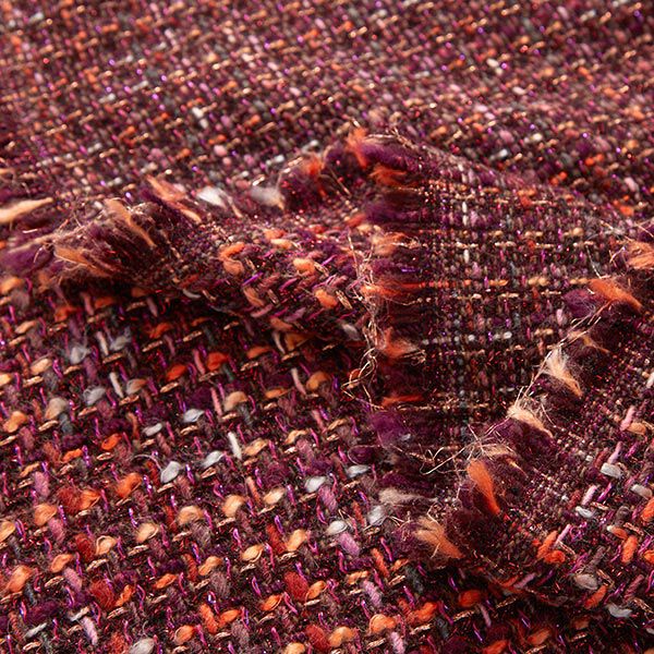 Bouclé ny ullmix Lurex – merlot, image number 3
