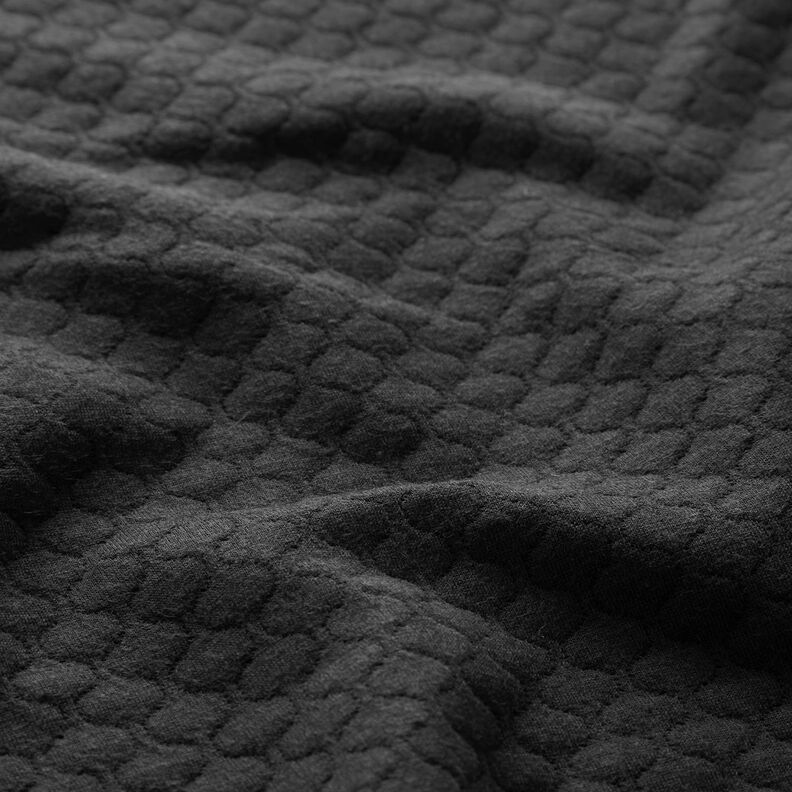 Quiltad jersey vågor – svart, image number 2