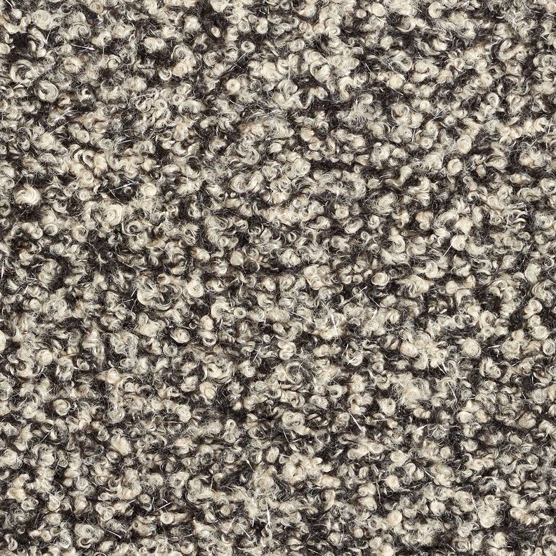 Stickad Bouclé Glittertrådar melerade – cashew/svart, image number 1