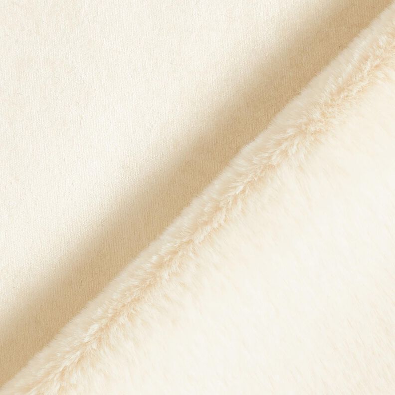Velourtyg med fuskpäls på baksidan – kräm, image number 4