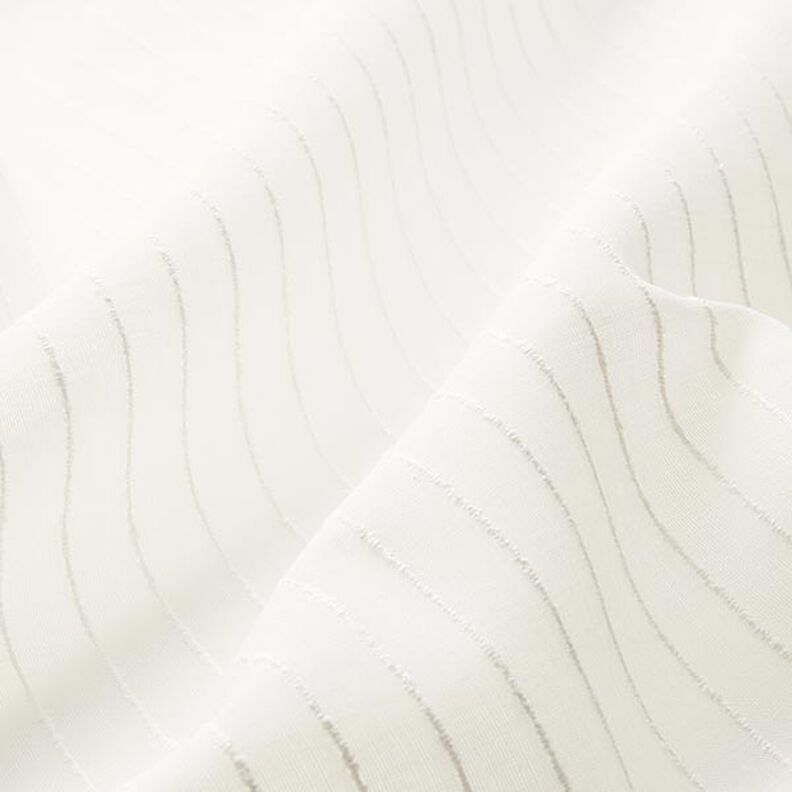 Gardintyg breda ränder effekttrådar 300 cm – vit,  image number 2