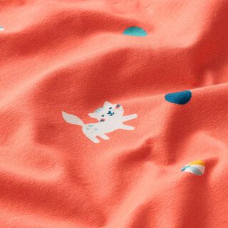 Bomullsjersey katt och bollar | PETIT CITRON – lax, 