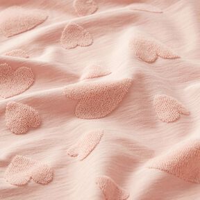 frottéjersey hjärtan – rose, 