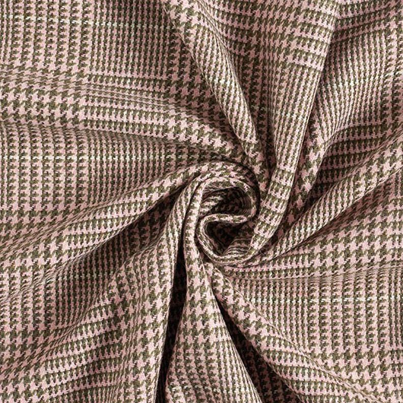 Ulltyg Glencheck – rosa/khaki,  image number 4