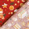 Bomullstyg Poplin pepparkakor – karminröd/senap,  thumbnail number 4