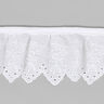 Engelskt broderi med rysch, 57 mm – vit,  thumbnail number 1