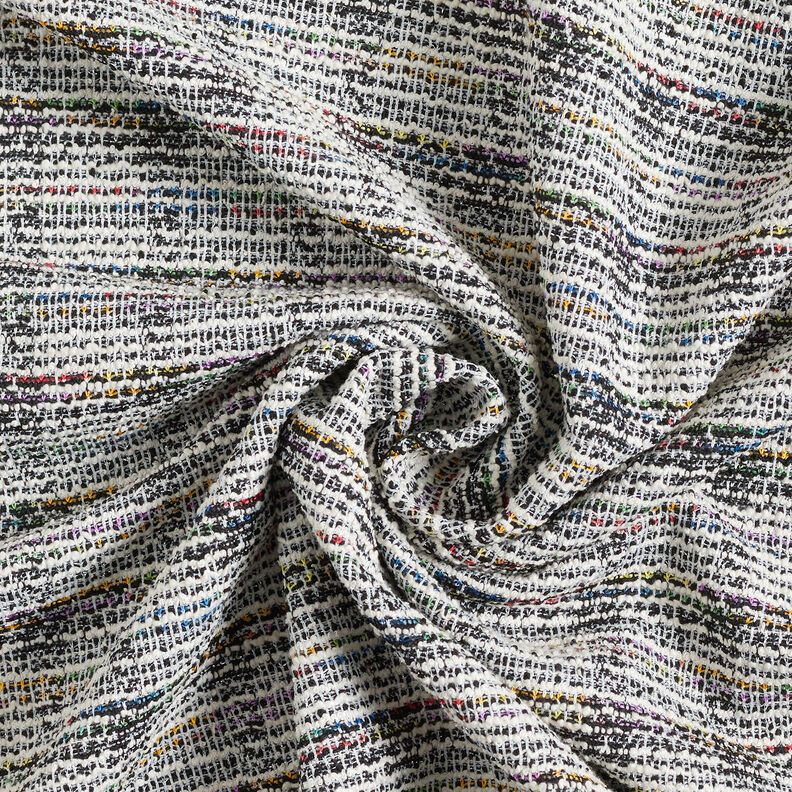 Jacquard Jersey glitterbouclé – svart,  image number 4