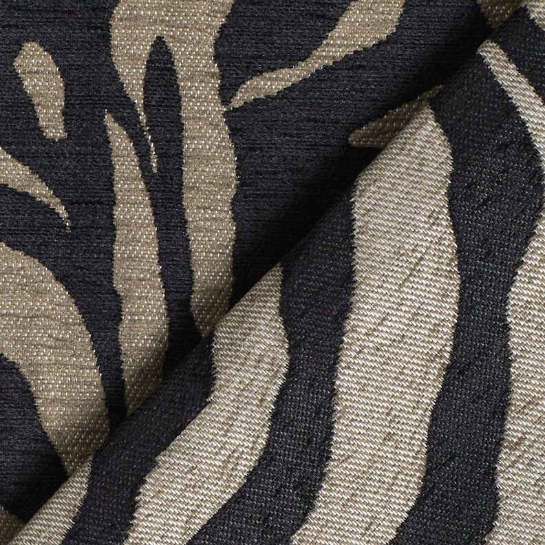 Stoppningstyg Jacquard zebra – khaki/svart, image number 4