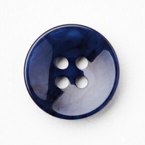 4-hålsknapp marmorerad [Ø 15 mm] – indigo, 