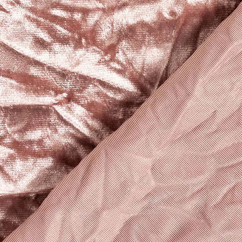 Krossad sammet stretch – gammalt rosa,  image number 4