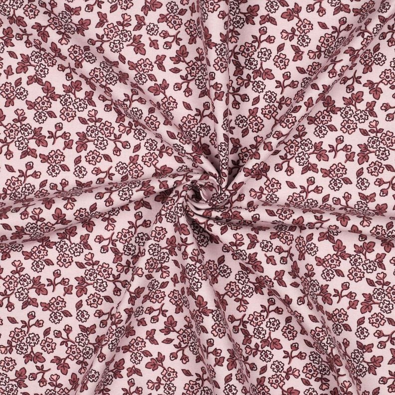 Bomullsflanell småblommor | Poppy Fabrics – rose/bleklila,  image number 3