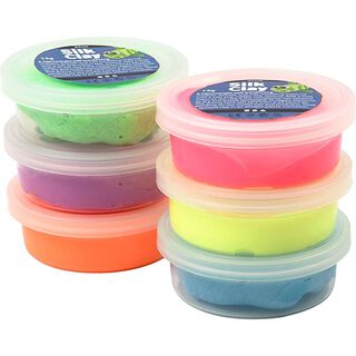 Silk Clay® Modellera [6x14 g] , Neonfärger, 