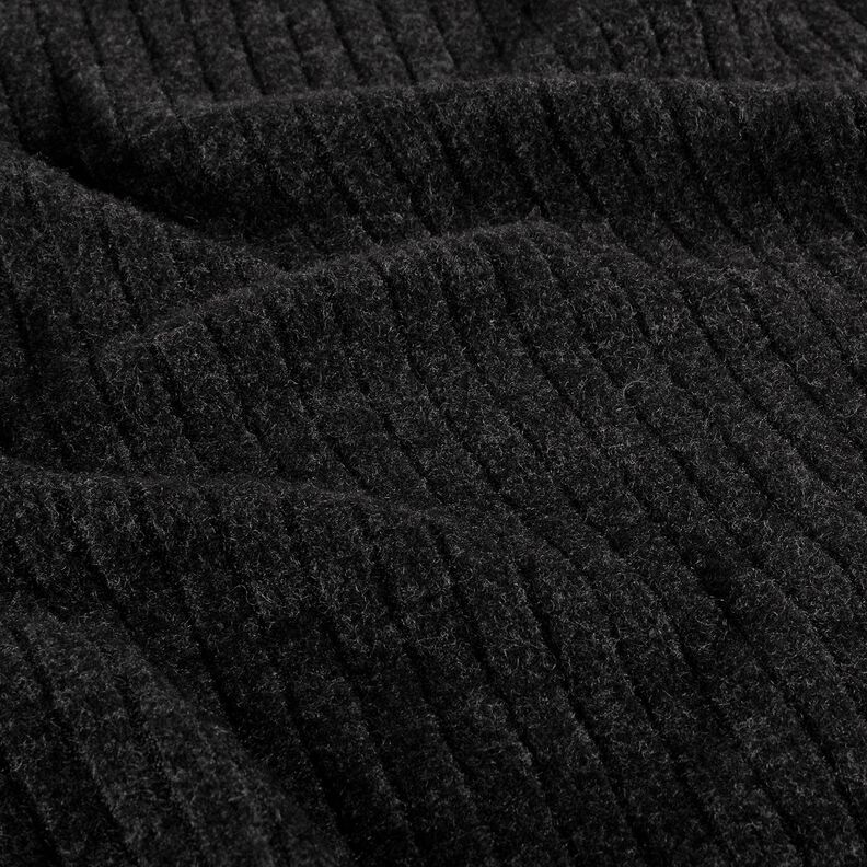 supermjuk ribbstickad enfärgad – svart,  image number 2