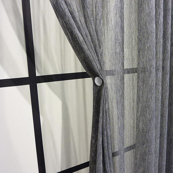 Dekorativ magnet för gardiner [Ø32mm] – silver metallic | Gerster,  image number 2