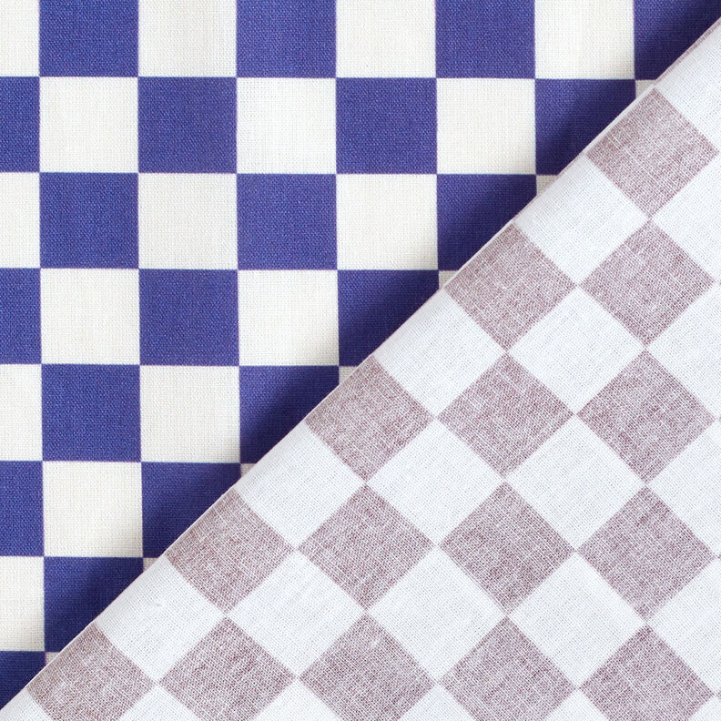 GOTS Bomullspoplin Schackrutigt färggradient | TCC x LOOKS by Wolfgang Joop – indigo/burgunder,  image number 6